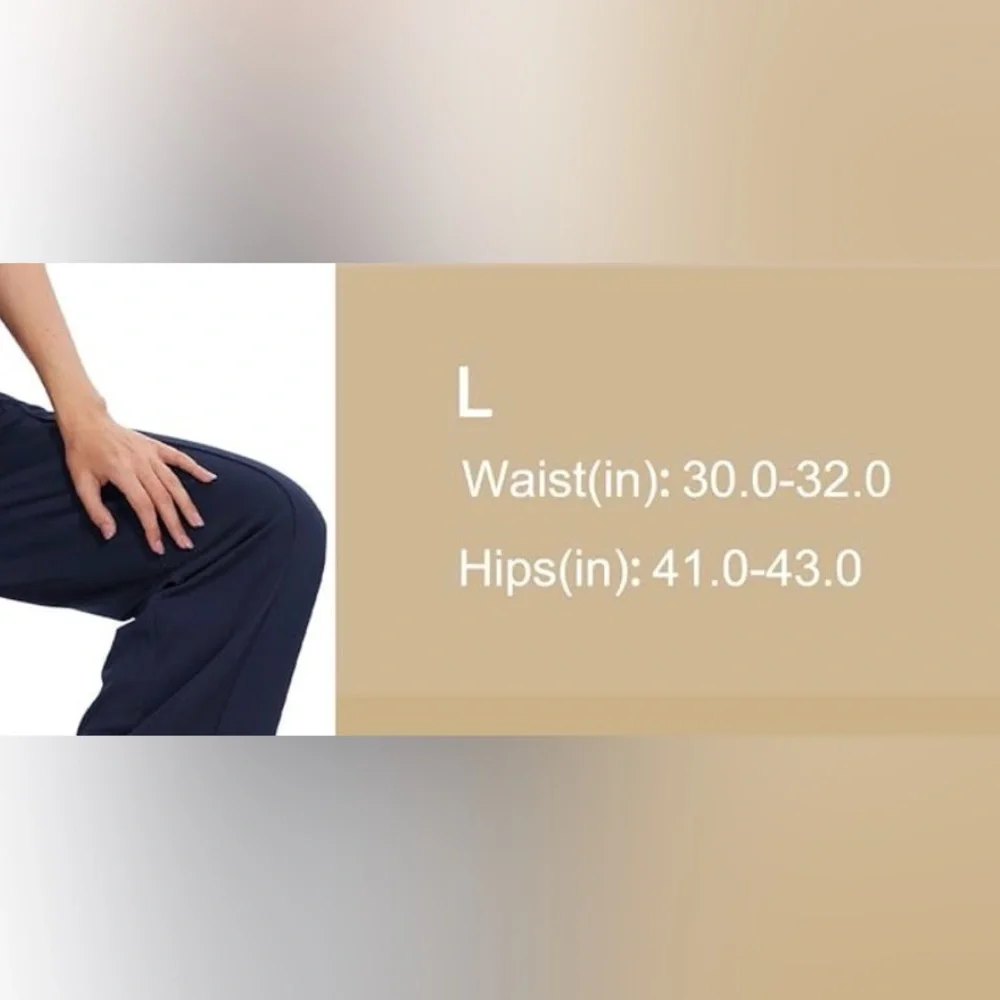 NAVY BLUE Wide-Leg Track Pants with White Side Stripes - Picture 5 of 5